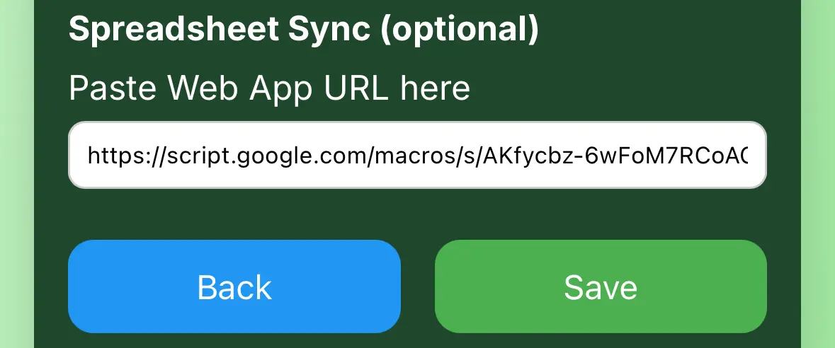 Google Sheets sync