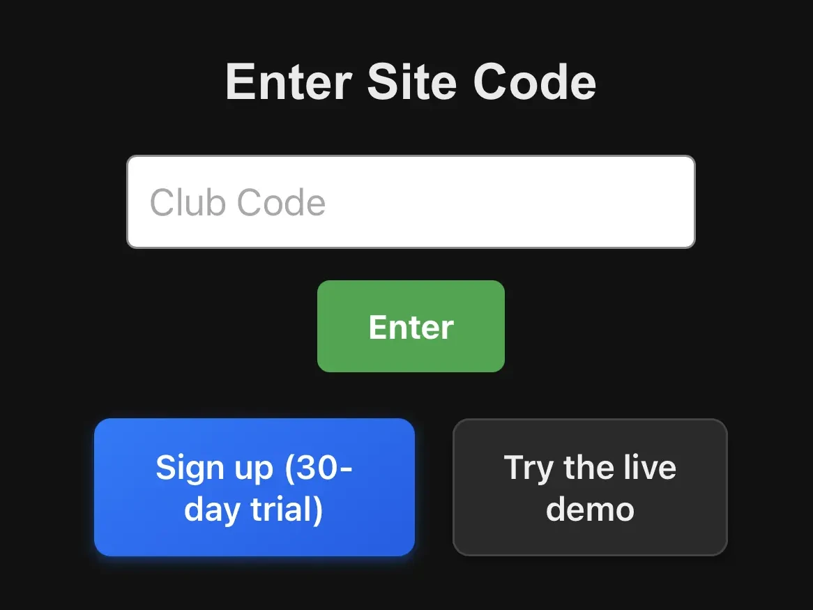 SitePins login screen