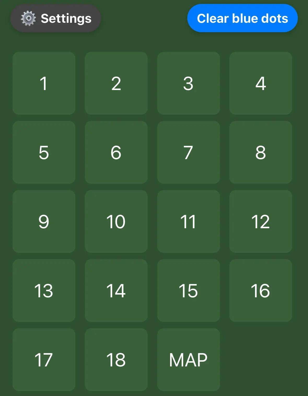 Home screen hole selector