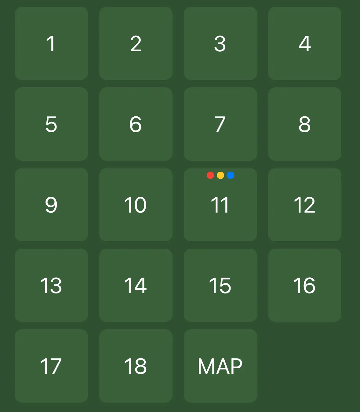 Home screen status dots